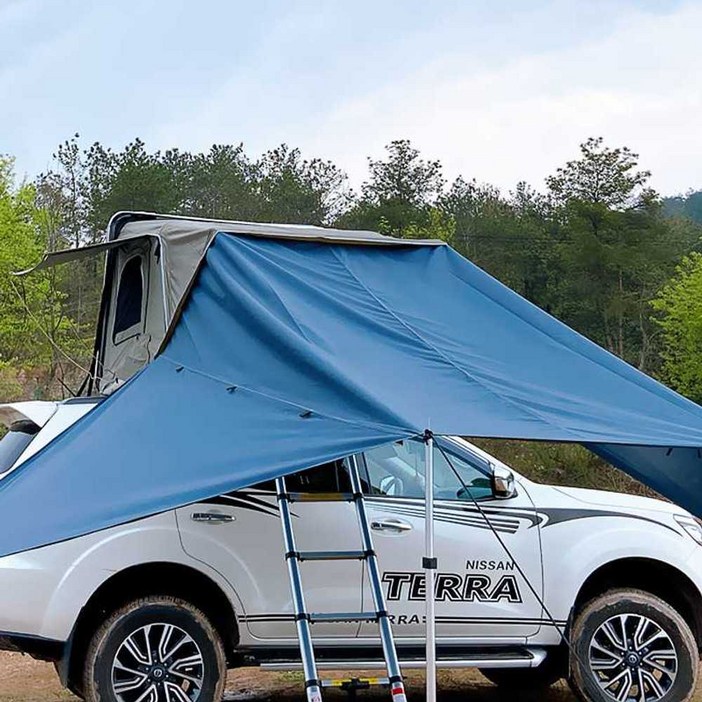 루프탑 텐트 돔쉘터 차박 도킹 카라반 자동차 SUV 고급, 상세페이지 참고, 1.6m 롤 오버텐트+2x3m 패브릭하우스