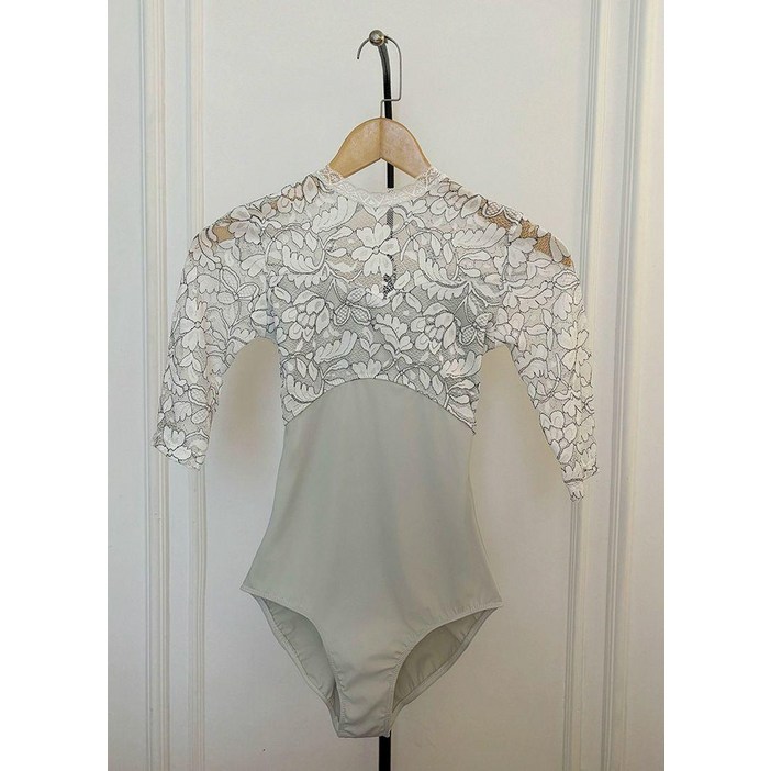 브리어 5부 소매 퍼프 셔링 반팔 레이스 JS뉴욕