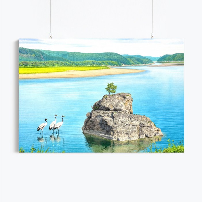 돈들어오는 부자 솥바위 3종 그림 풍수 인테리어 그림 캔버스 액자 인테리어 감성 거실 침실 대형, 01.돈들어오는 부자 솥바위