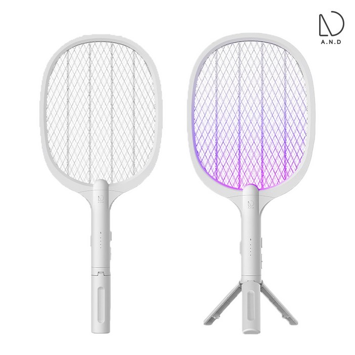 앤드 2IN1 UV 해충 퇴치 전기모기채 C타입 충전식 4,800mAh, 단일색상