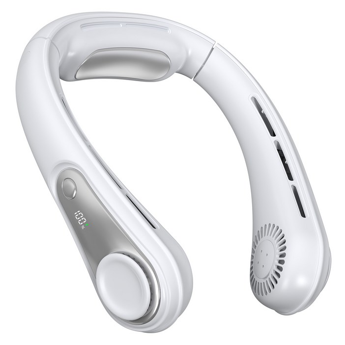 UOOFON 목 선풍기 100단 파워풍량 4000mAh 냉감패드 내장 슬롯 트위스트 무선 휴대용 선풍기