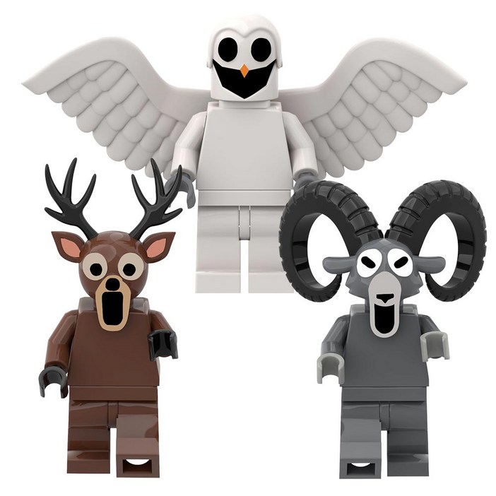 99일 나이트 인더 포레스트 미니 블록 3종 사슴 올빼미 숫양, 3종, 1개