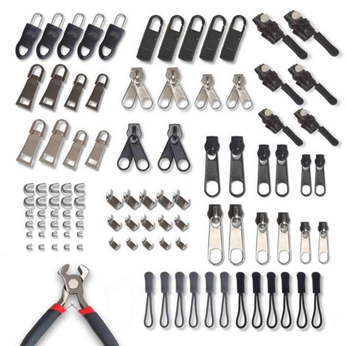 오루아 셀프 지퍼 수리 키트 100종 지퍼수선 세트