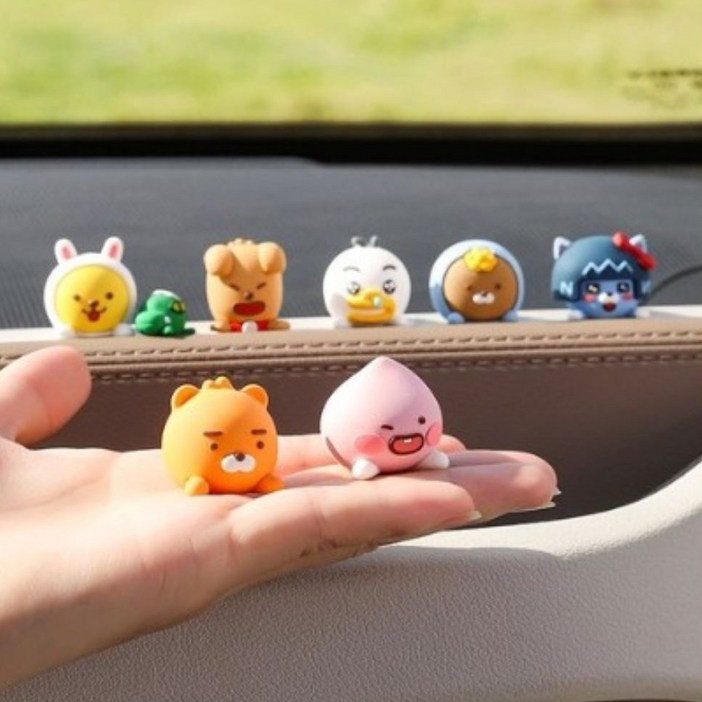 당일배송 귀여운 카카오프렌즈 차량용 장식품 인테리어 피규어 8종세트, 1개
