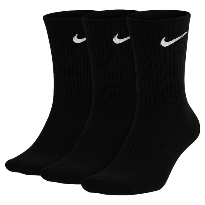 (JS)컴퍼니 나이키 에브리데이 쿠션 장목 삭스 SX7664-010 3켤레 1세트