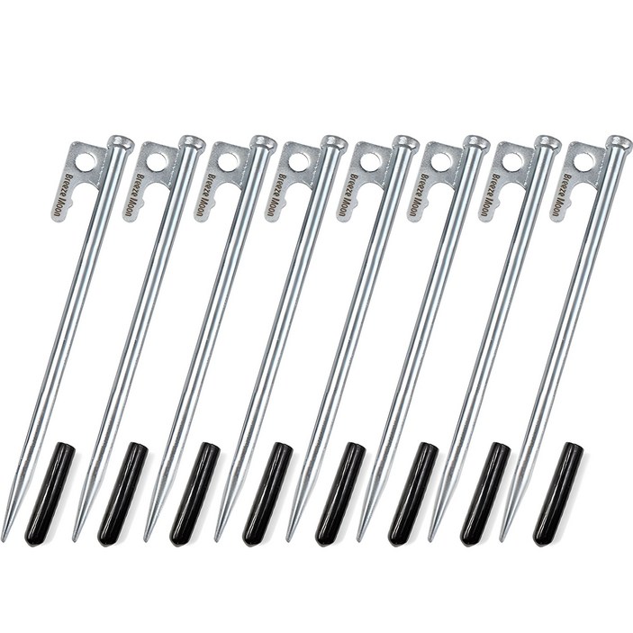 브리즈문 테이퍼링 고강도 단조팩 텐트팩 크롬 8p  보관용 캡 세트