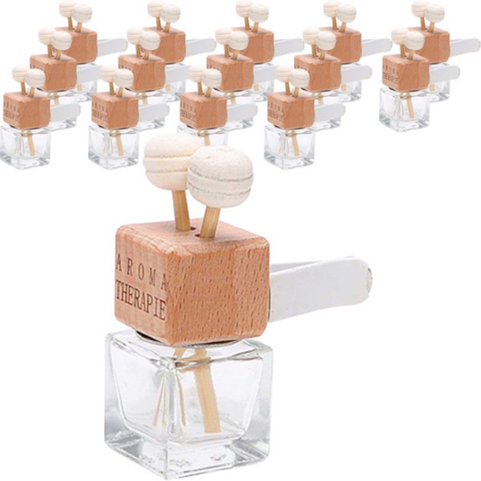 강군샵 차량용 우드사각 리드세트 디퓨저용기, 혼합색상, 5ml, 15개 강군샵 차량용 우드사각 리드세트 디퓨저용기, 혼합색상, 5ml, 15개