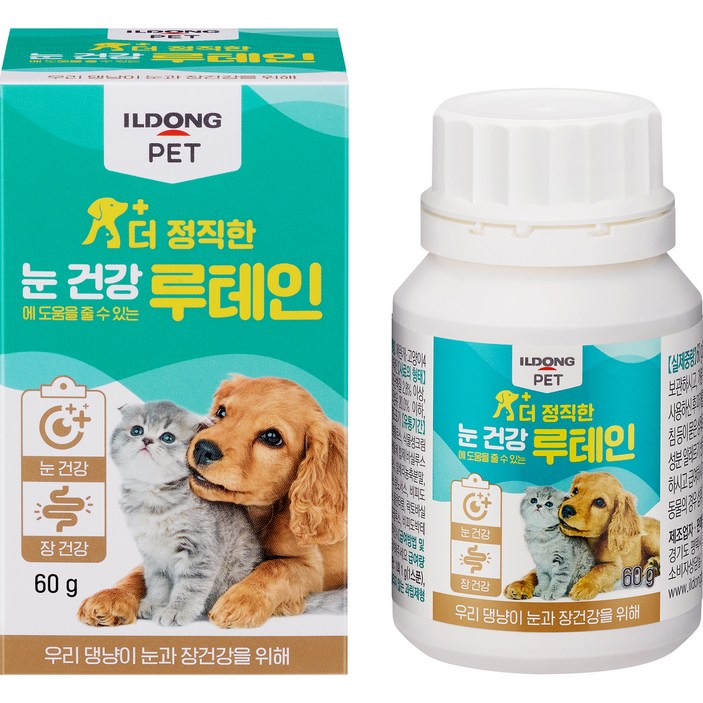 강아지종합영양제 일동펫 반려동물용 더 정직한 눈 건강 루테인 60g