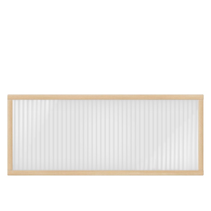 타공판닷컴 클리어 아일랜드 파티션 세로 800 x 120 x 300 mm, 네추럴 + 투명