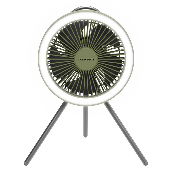 로랜텍 트래블 캠핑 저소음 무드등 무선 선풍기 TR-22, TR-22, 카키