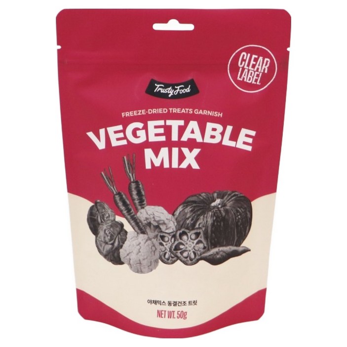 트러스티푸드 강아지 동결건조 야채 간식, 야채믹스, 50g, 1개