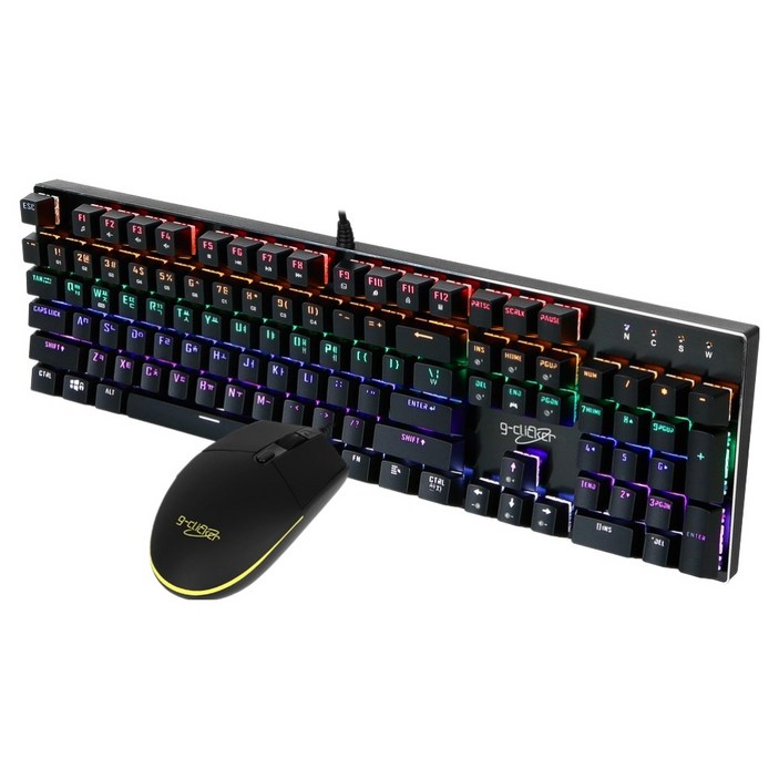 지클릭커 게이밍 갈축 키보드  마우스 세트, 블랙, GMK510X SPECIAL, 일반형
