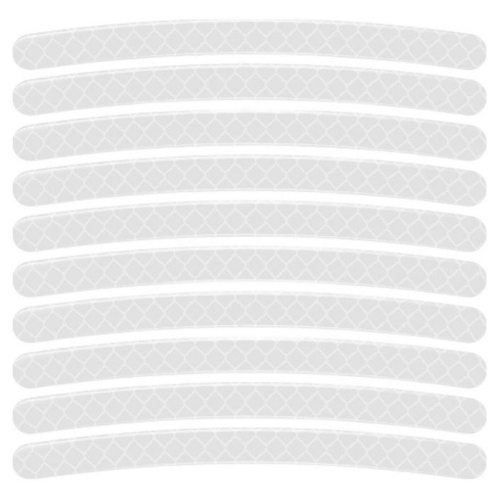 스코라 야간 시인성 휠 반사 스티커 실버 7mm x 9cm 40p