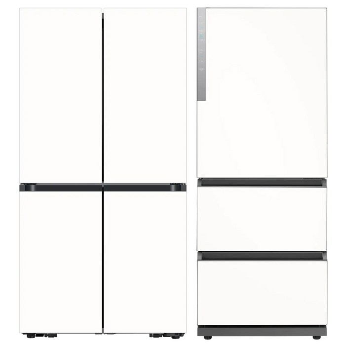 삼성전자 Bespoke AI 905L 4도어 냉장고   328L 4도어 김치냉장고 세트 방문설치