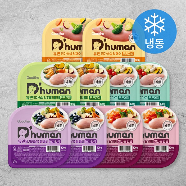 로켓프레시 듀먼 강아지 닭가슴살 화식 용기형 세트 냉동
