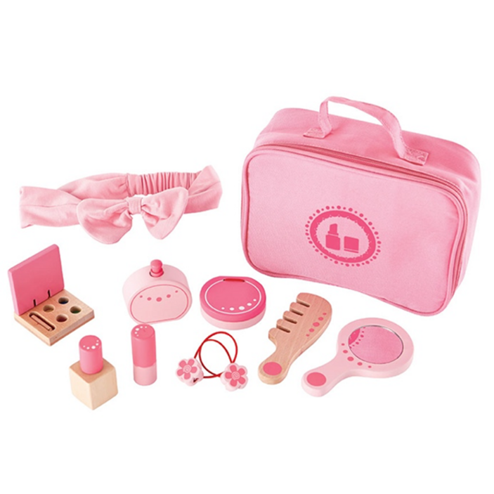 하페 원목 화장품 가방, 핑크, 1세트