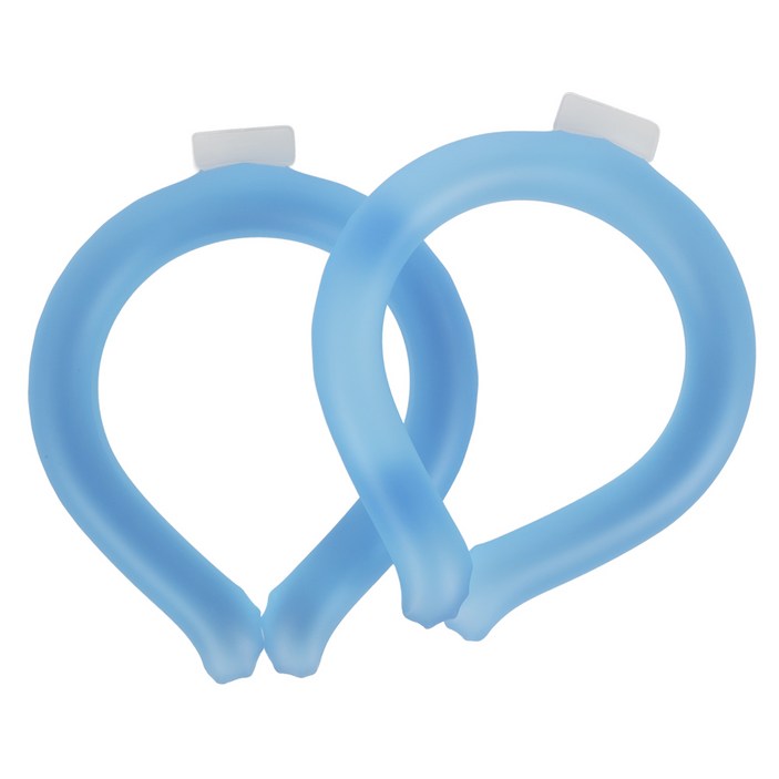 코멧 심리스 아이스쿨링 대용량 넥쿨러, 블루, 2개