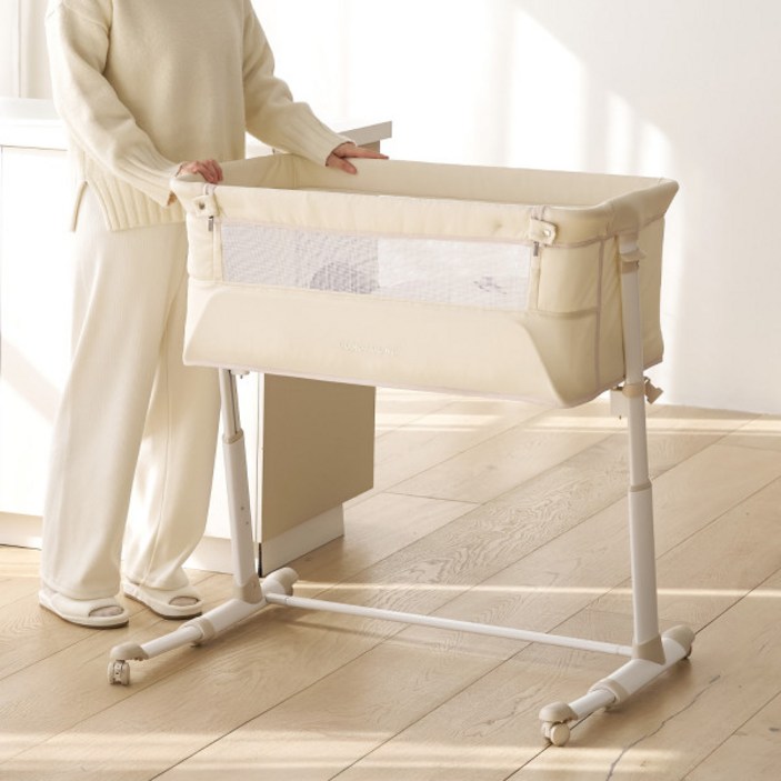 도노도노 키큰 이동식 아기침대, 베이지
