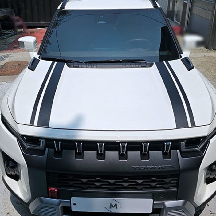 디디앤카 토레스 데칼 스티커 본넷 라인 호환, 01.블랙 유광, 1개