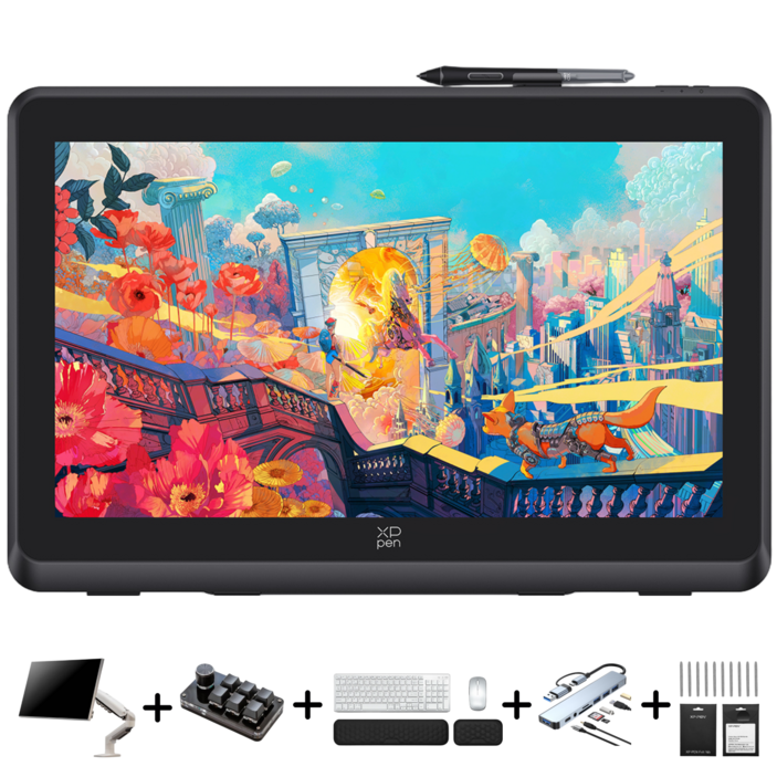 공식 충청점 8종 사은품 증정 XPPEN 엑스피펜 ARTIST 22 PLUS 22인치 FHD 액정타블렛 아티스트22 플러스, 단일색상, MD220FH