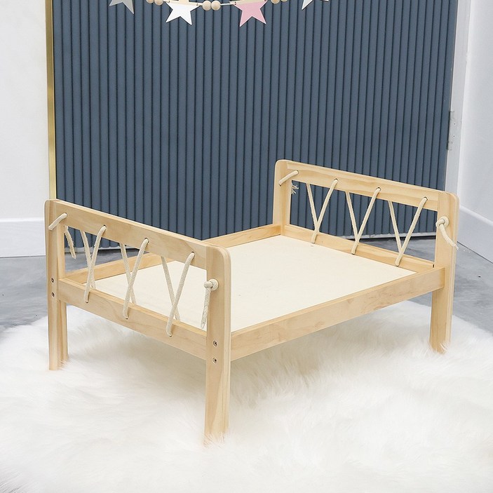 HK.SELL 강아지 고양이 원목 침대