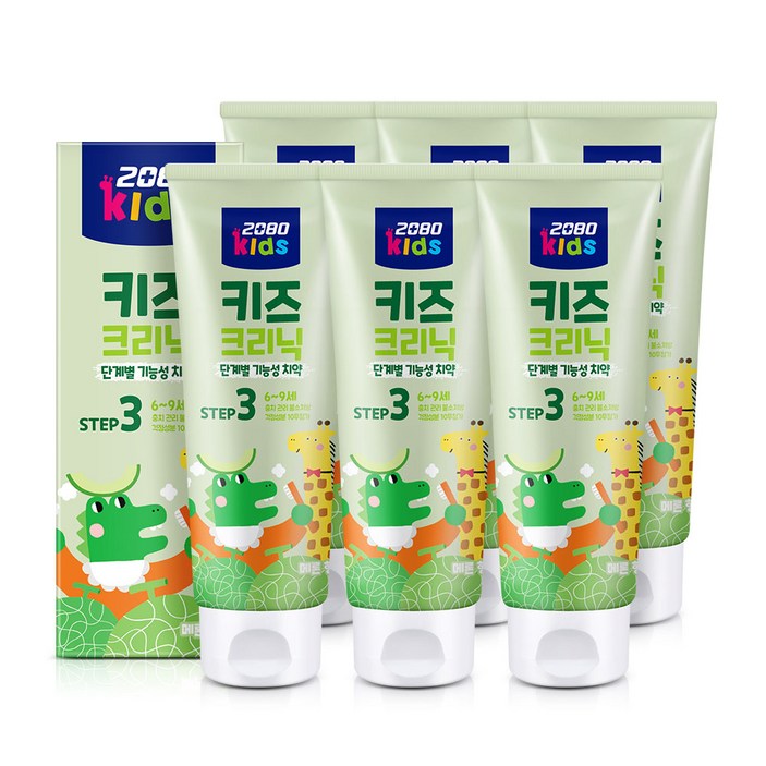 2080키즈크리닉 치약3단계 80g 메론향, 6개