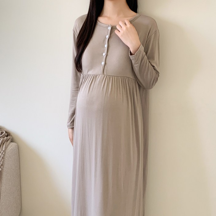 루시드라잇 국산 굿하엘 캡내장 수유원피스 임부복 잠옷