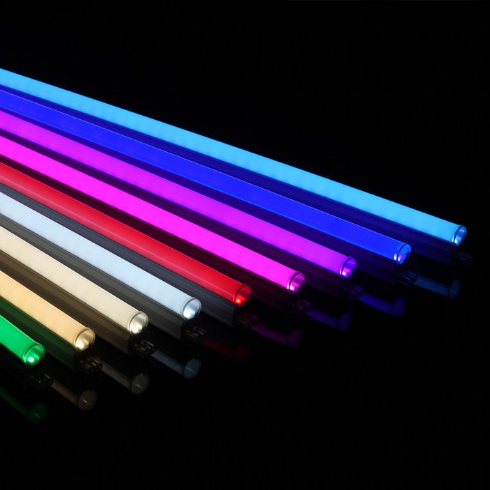 220vled바 LED T5 간접조명 플리커프리 일자등 컬러 슬림형광등 라인 무드등 LED바, 1개