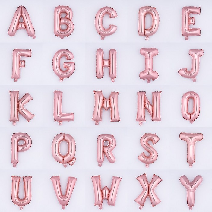 아트포유 알파벳풍선 이니셜 글자 이벤트 축하 은박 생일 파티 풍선 40cm