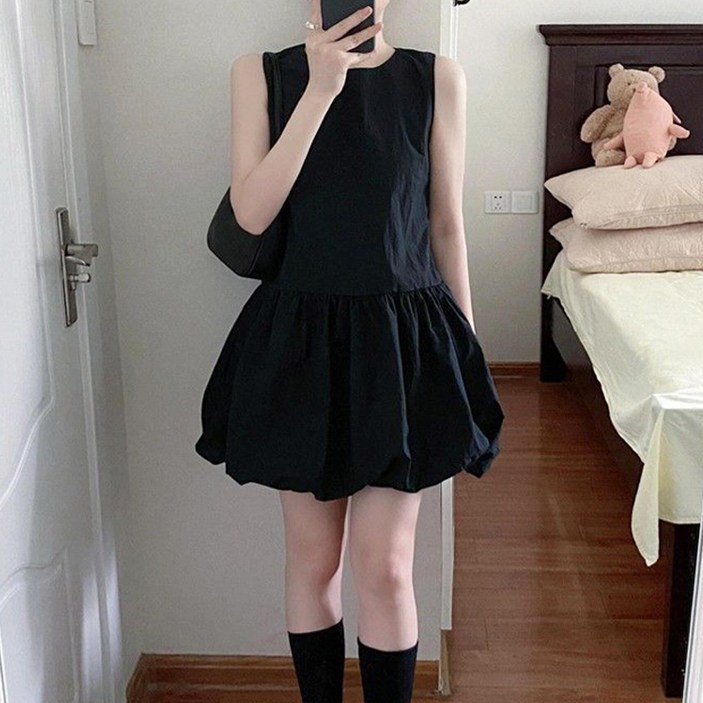 메이킹유 벌룬핏 나시 민소매 레이어드 WC539페페원피스