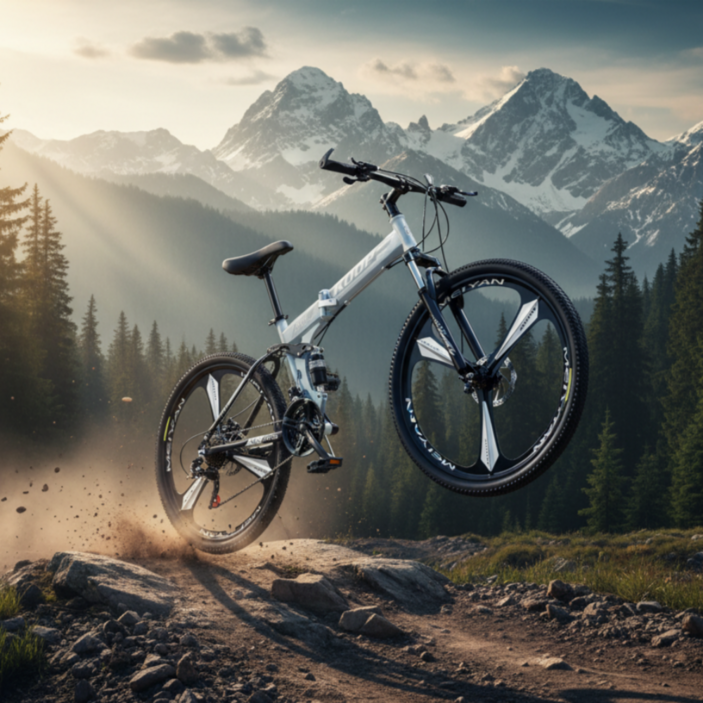 토르보 MTB 산악 자전거 접이식 입문용 출퇴근 성인 학생 남녀공용, 1개, 170cm, 삼각휠-라이트그레이/24단