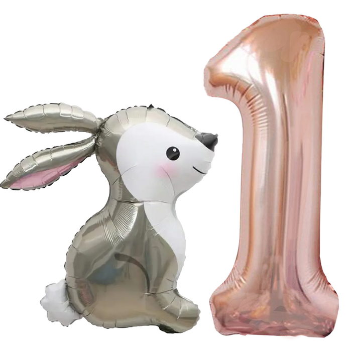 파파 파티 곰돌이 토끼 풍선 생일 파티 숫자 풍선 세트