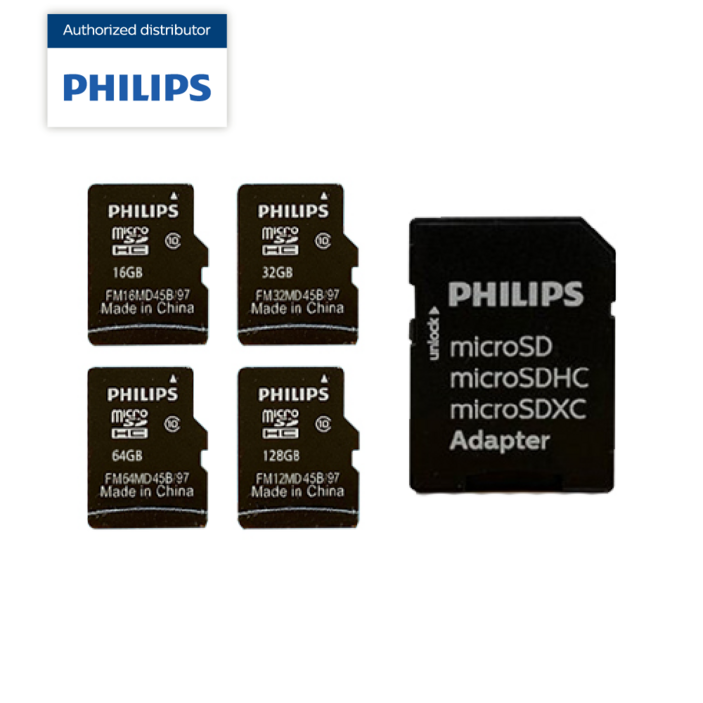 필립스 micro SD카드 Class 10 어답터, 64GB, 1개