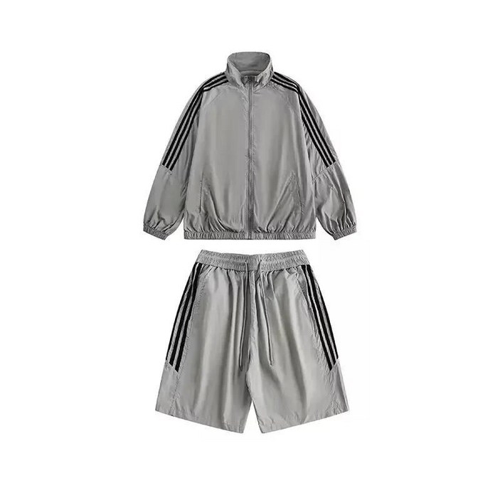 가볍고 통기성이 좋은 아이스 실크 자외선 차단 재킷 투피스 세트