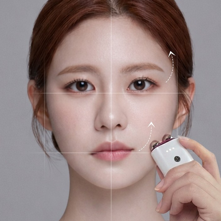 미오데칼코마니 화장전 붓기관리 림프팟 EMS뷰티디바이스 얼굴괄사마사지기 림프마사지, 화이트, 림프팟