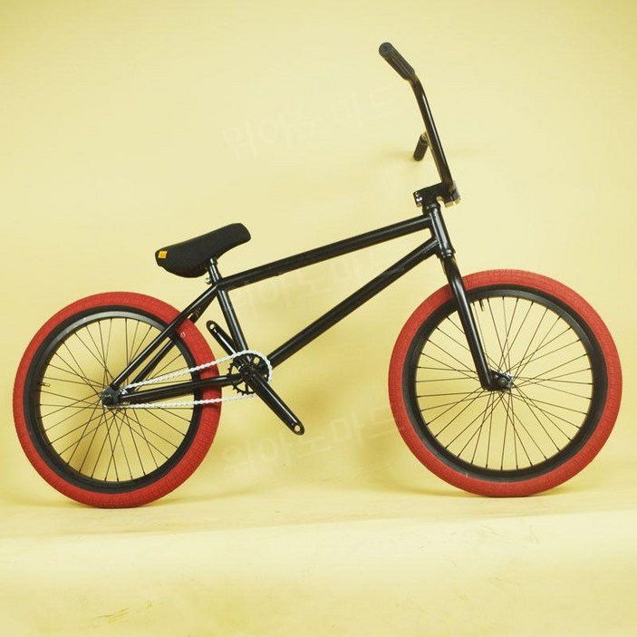 묘기 자전거 스턴트 BMX 입문용 스포츠 픽시 액션 퍼포먼스 익스트림 튼튼한 비엠엑스, 흰색 -브레이크 없음