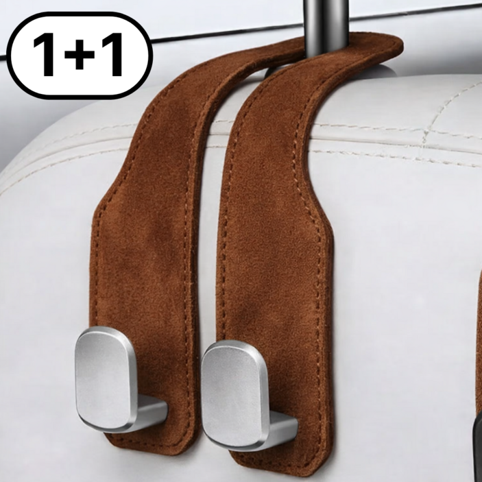 심플딤플 스웨이드 헤드레스트 후크 차량용 가방걸이 옷걸이