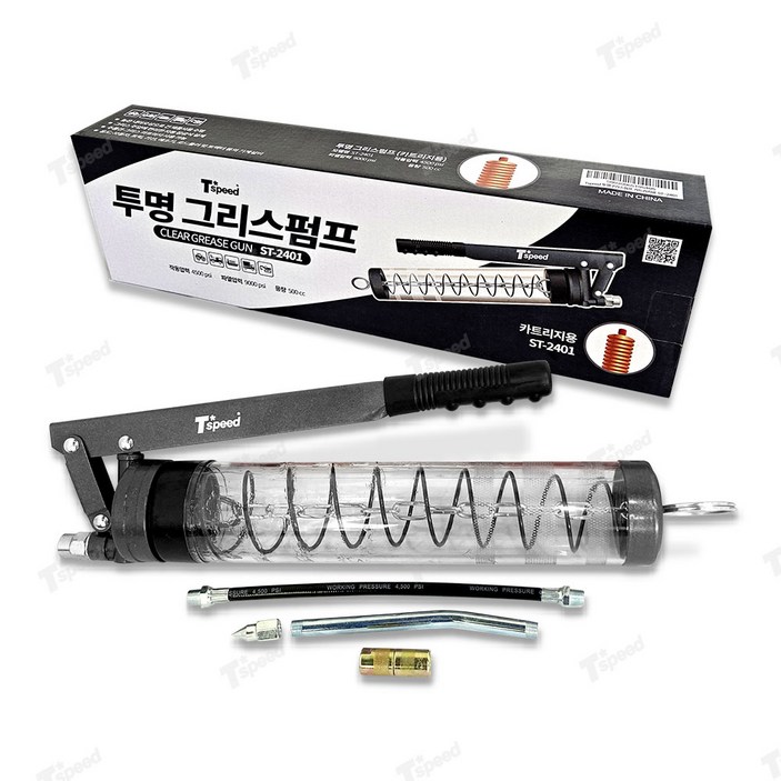 Tspeed 투명 구리스펌프, 1개 Tspeed 투명 구리스펌프, 1개