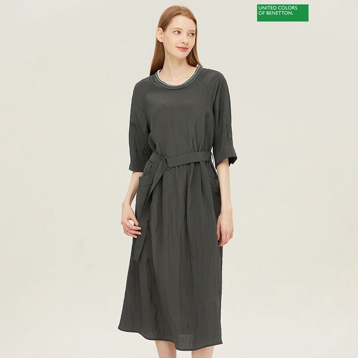 베네통 엘아민 벨티드 원피스 BAOP03411