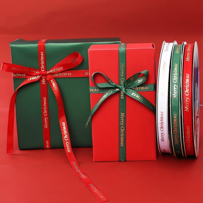 46 크리스마스 리본끈 레터링 고급 대용량 72M