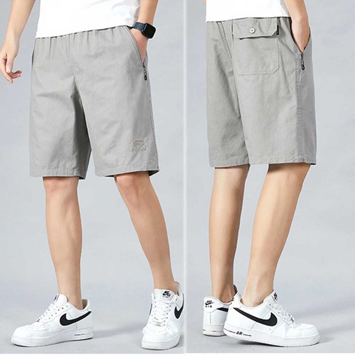 남자 여름 여행 나들이 캠핑 룩 면 5부 반바지 코디_276EA