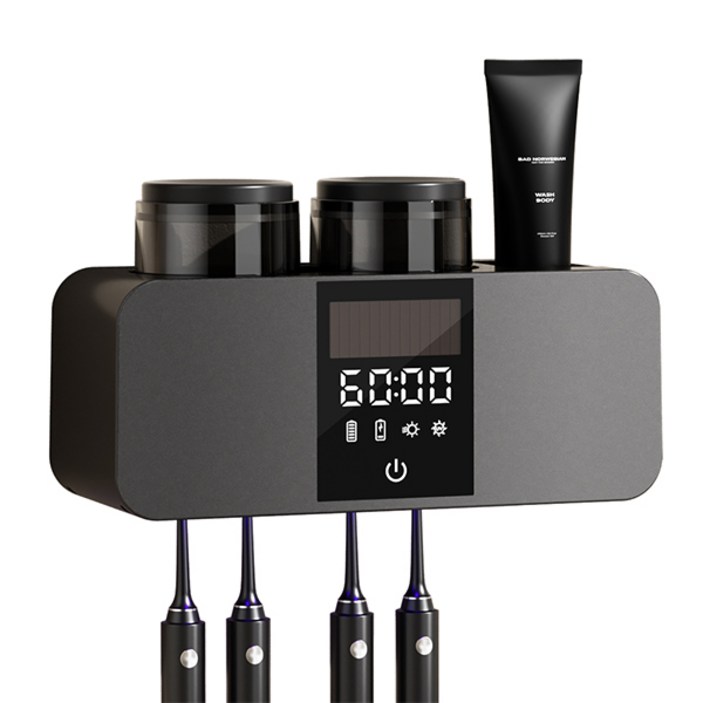 MIFAN 무타공 가정용 무선 UV 칫솔 살균기 건조기 칫솔컵 세트