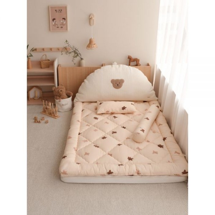 비비엔다 모달 신생아 아기이불 요 토퍼 침대 패드 브라우니베어 유아특대형