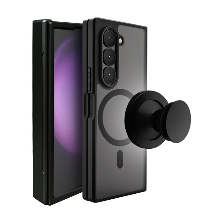 제루크 갤럭시 호환 Z 폴드 맥세이프 슬림 힌지보호 풀커버 그립 스탠드 케이스