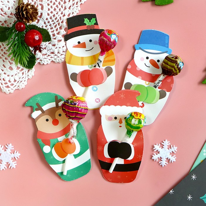 DT 겨울 크리스마스 캔디카드 4종 20set