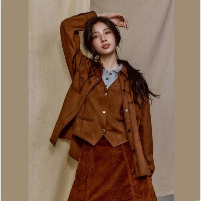 게스 진 남녀공용 인조 스웨이드 셔켓 MP4W2292 336728