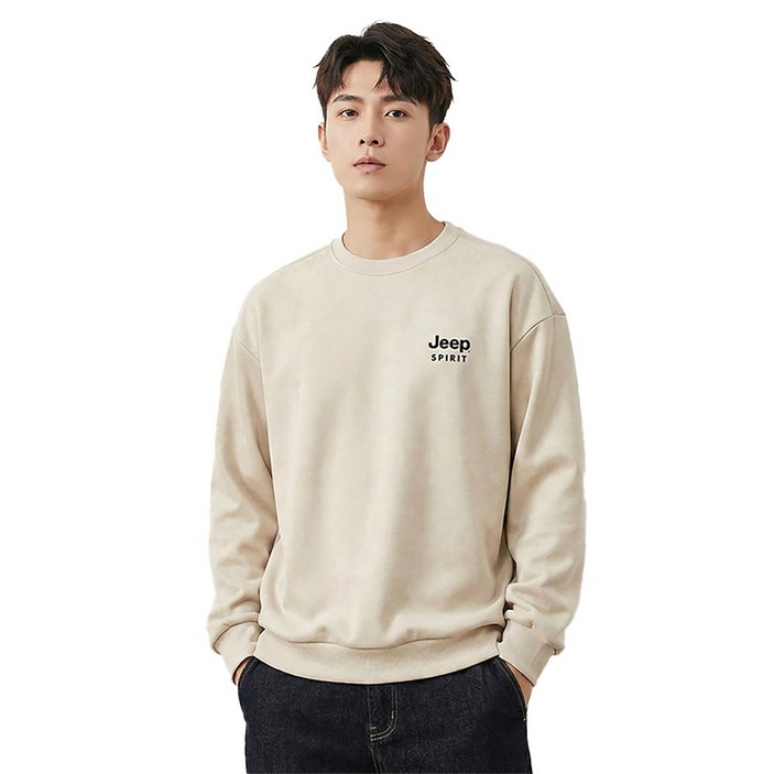 지프스피릿 남녀공용 올드스쿨 스웨이드 헤비 맨투맨 BL3831
