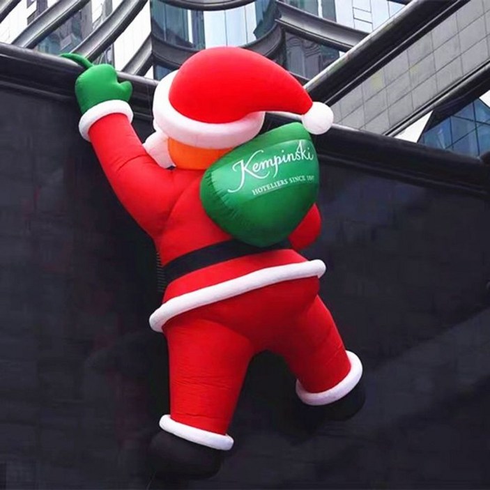 최신버전 야간사용 불빛 가능 입간판 2M 인형 벽타는산타 풍선 크리스마스 대형인형