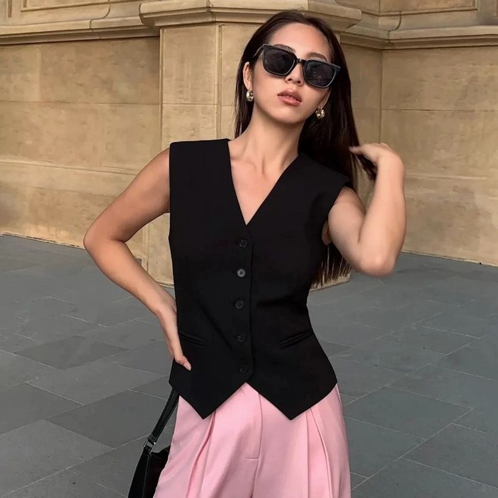 수사니 정장조끼 여성정장조끼 여성여름조끼 베스트 ln9*675rF