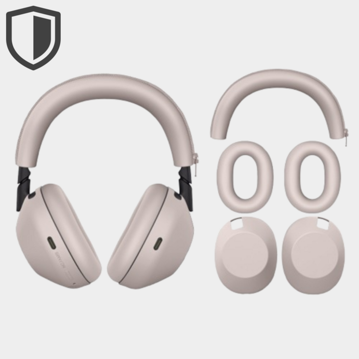일상담다 소니 WH1000XM6 호환 완전커버 실리콘 헤드폰 커버 3종 세트, 로즈 그레이